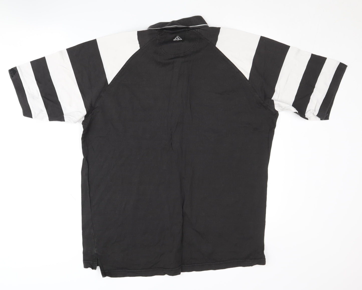 Adidas Men’s Black Striped Polo Shirt Large