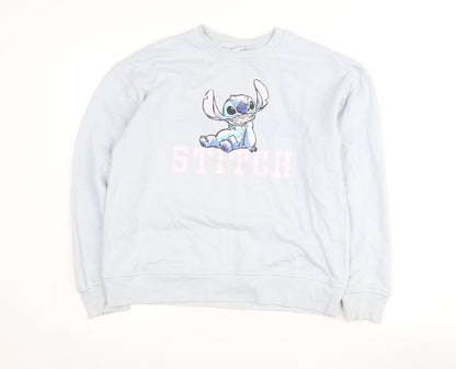 Womens UK Size XS Disney Blue Pullover Sweatshirt
