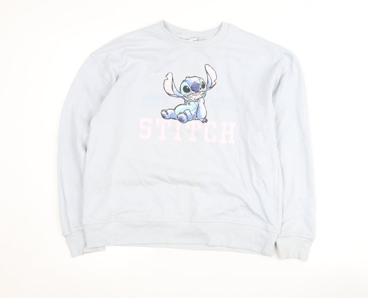 Womens UK Size XS Disney Blue Pullover Sweatshirt