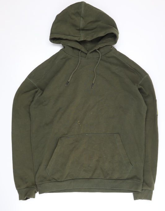 Mens UK Size M JACK & JONES Green Pullover Hoodie