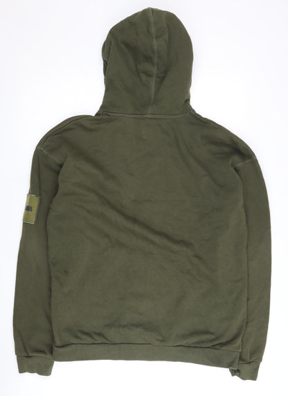 Mens UK Size M JACK & JONES Green Pullover Hoodie