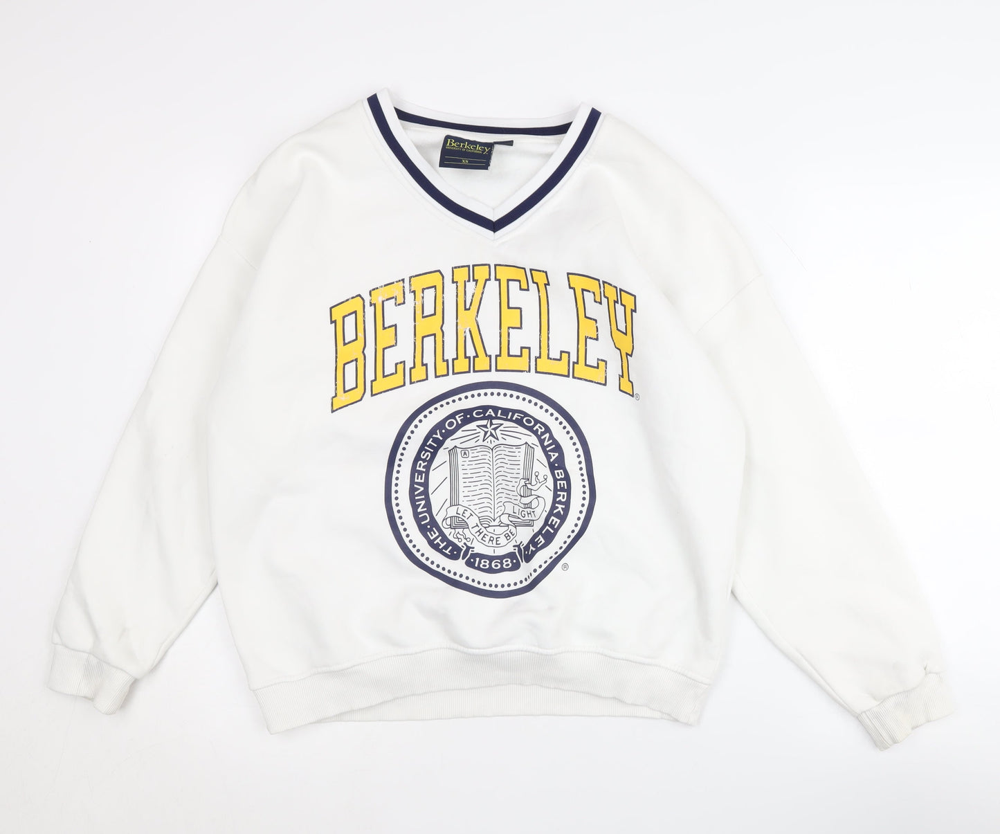 Berkeley Unisex White XS Graphic Sweatshirt