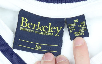 Berkeley Unisex White XS Graphic Sweatshirt