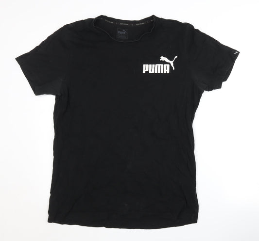Puma Men's Black L Cotton Crew Neck T-Shirt