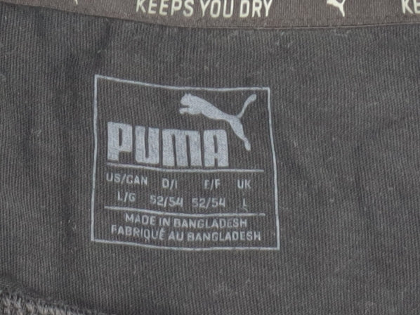 Puma Men's Black L Cotton Crew Neck T-Shirt