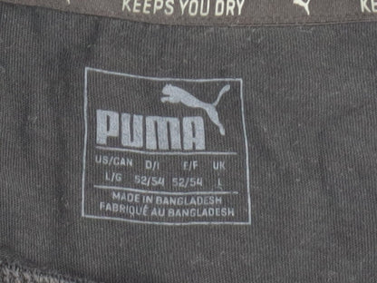 Puma Men's Black L Cotton Crew Neck T-Shirt