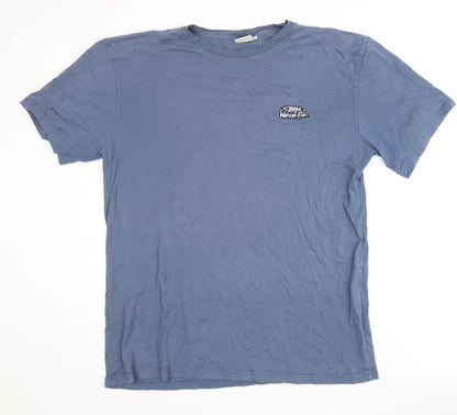 Weird Fish Men's Blue Medium Cotton Polyester T-Shirt