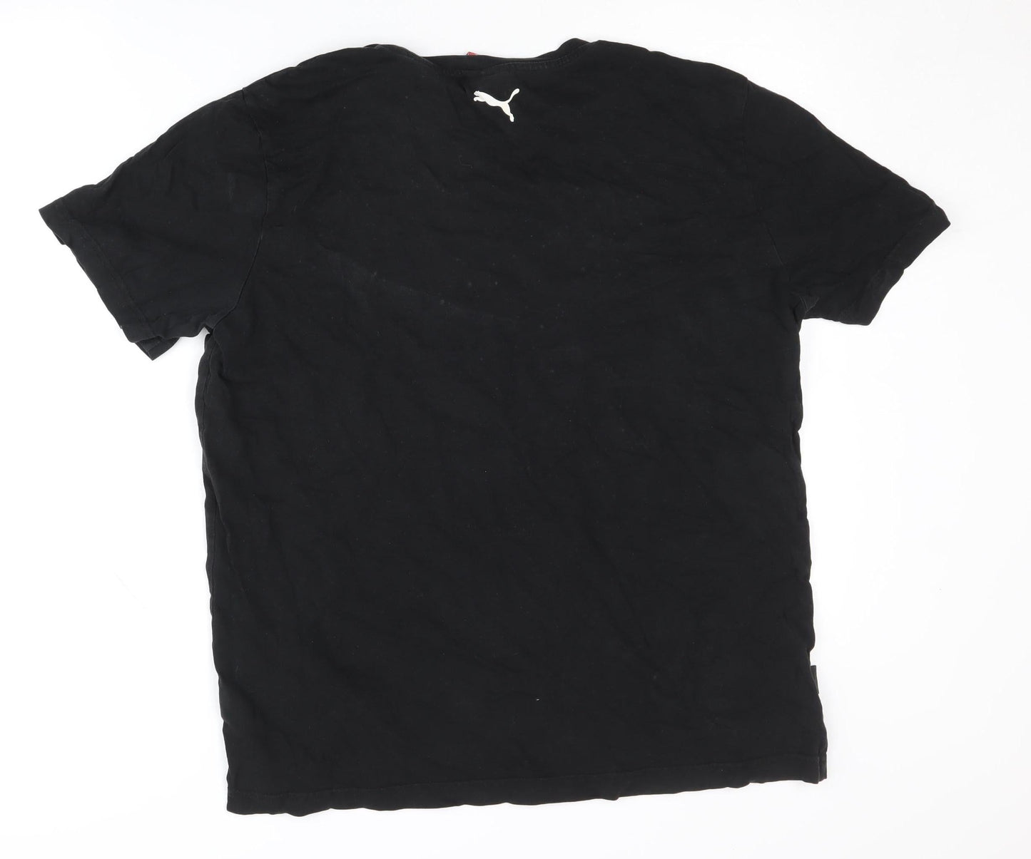 Puma Men's Black L T-Shirt, Sports, Logo, Short Sleeve