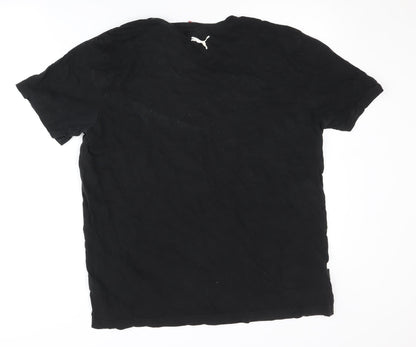 Puma Men's Black L T-Shirt, Sports, Logo, Short Sleeve