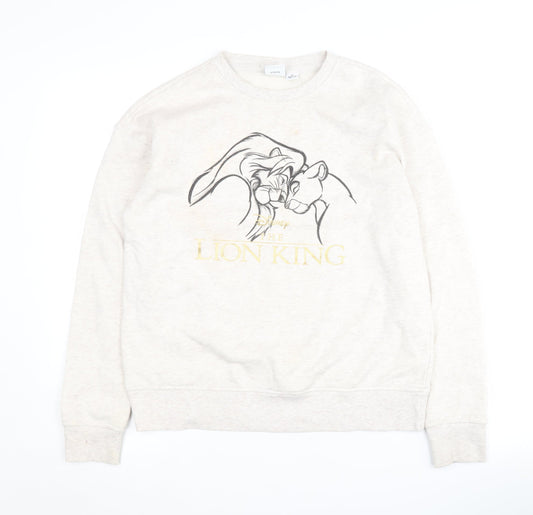 Womens UK Size 2XS Disney Ivory Pullover Sweatshirt