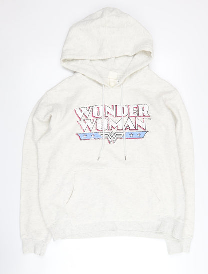 Unisex Adults UK Size M H&M Ivory Pullover Hoodie