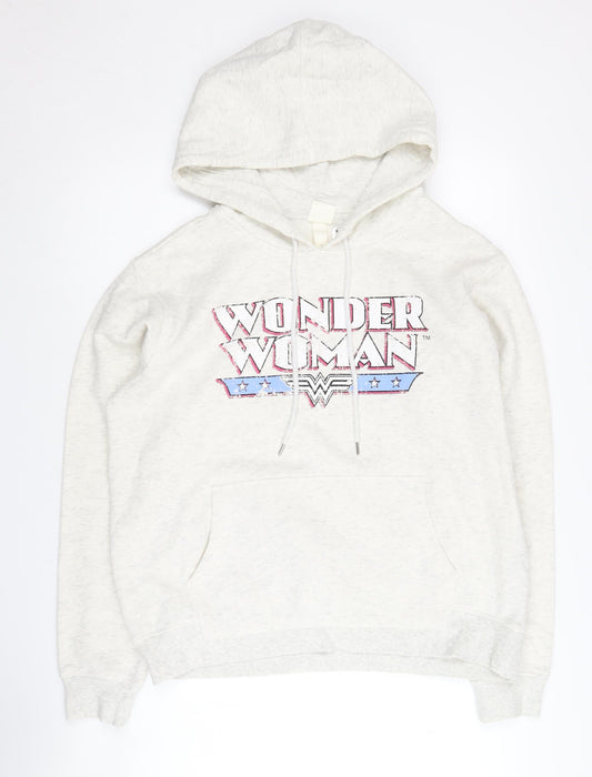H&M Unisex Ivory Wonder Woman Pullover Hoodie M