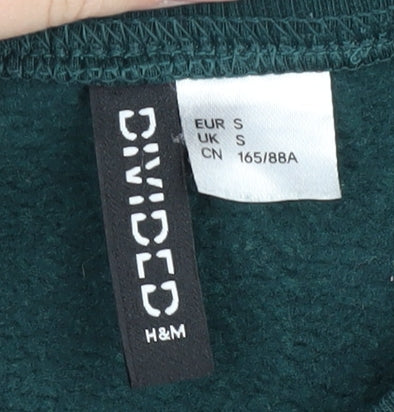 H&M Unisex Green College Sweatshirt Size S