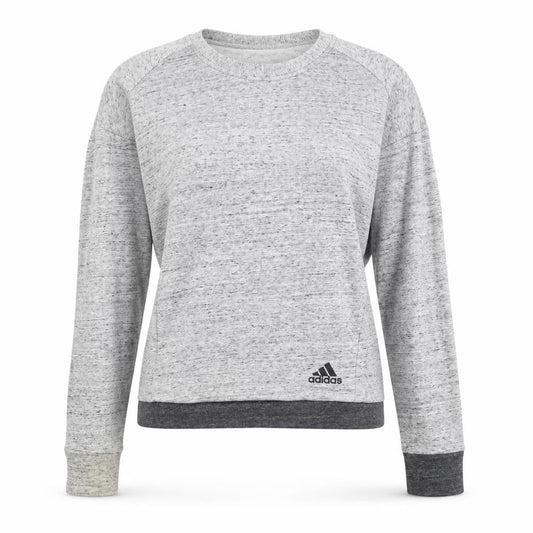 Front view of Adidas Women's Grey XS Slim Fit Sweatshirt