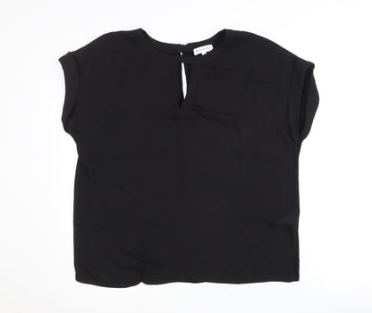 Womens UK Size 12 Warehouse Black Basic Blouse