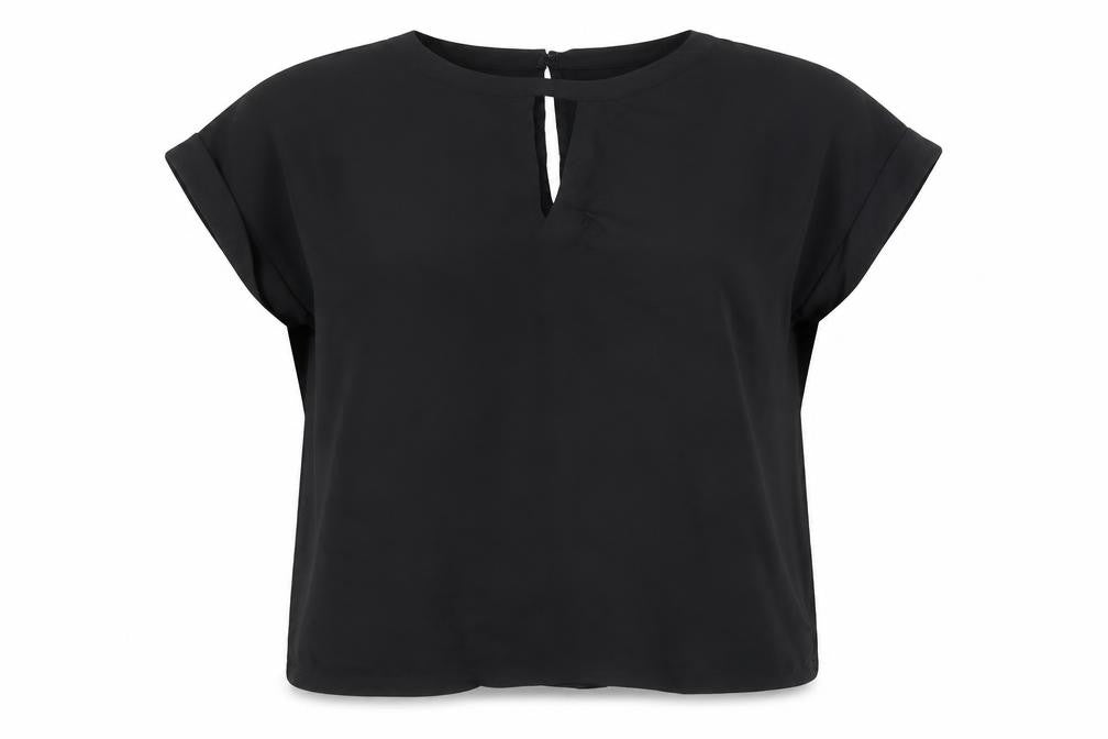Womens UK Size 12 Warehouse Black Basic Blouse