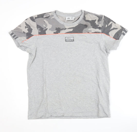 Unisex Adults UK Size 8 adidas Grey Basic T-Shirt