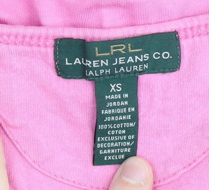 Womens UK Size XS Ralph Lauren Pink Basic T-Shirt
