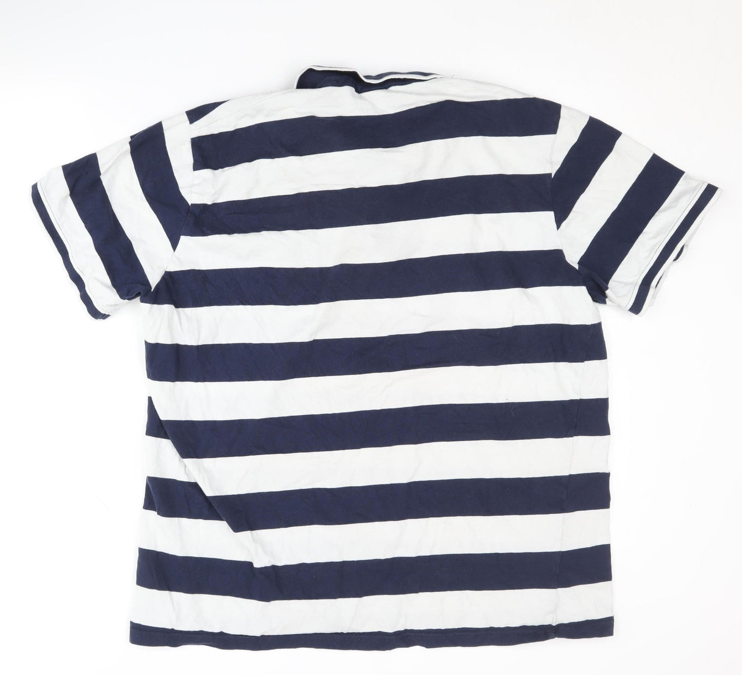 Lee Cooper Men's Blue Striped Polo Shirt 2XL