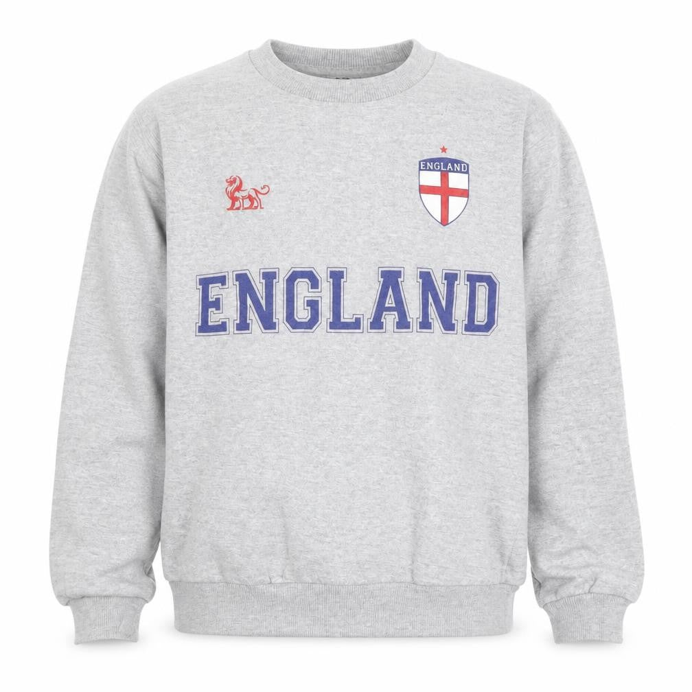 Front view of Pep&Co boys’ grey england sweatshirt 10-11 years crew neck