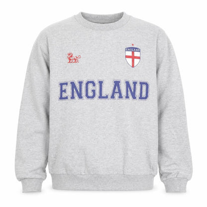Front view of Pep&Co boys’ grey england sweatshirt 10-11 years crew neck