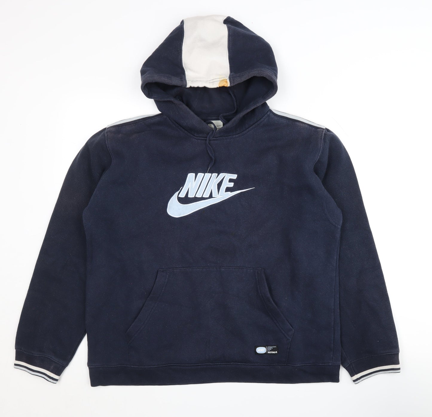 Mens UK Size M Nike Blue Pullover Hoodie