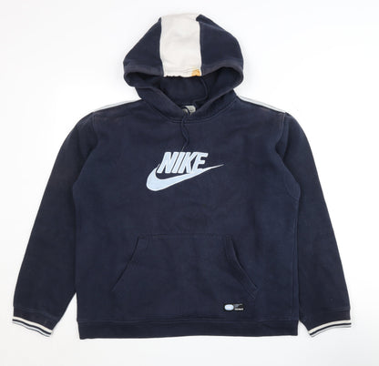Mens UK Size M Nike Blue Pullover Hoodie