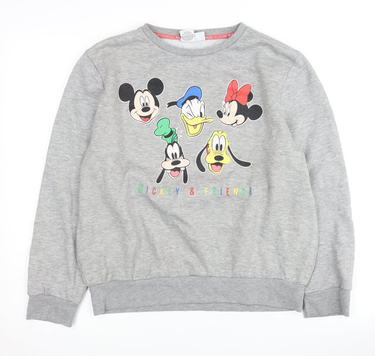 Womens UK Size M Disney Grey Pullover Sweatshirt