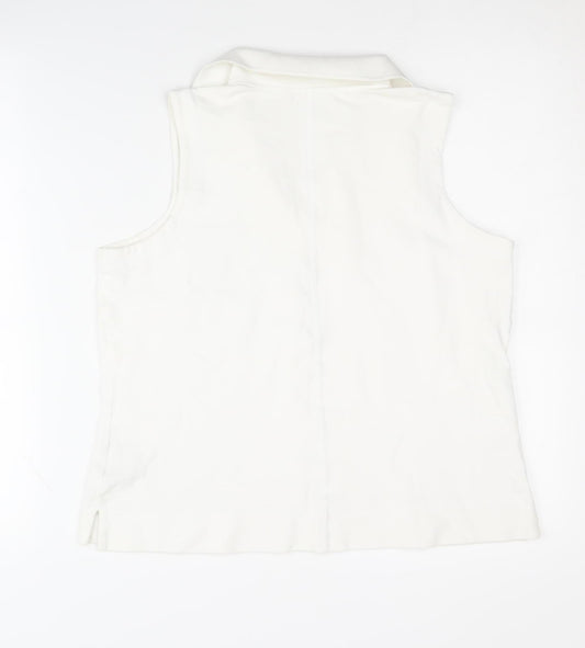 Womens UK Size M Royal Robbins White Basic Tank