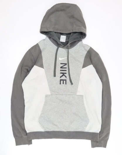 Unisex Adults UK Size S Nike Grey Pullover Hoodie
