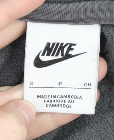 Unisex Adults UK Size S Nike Grey Pullover Hoodie