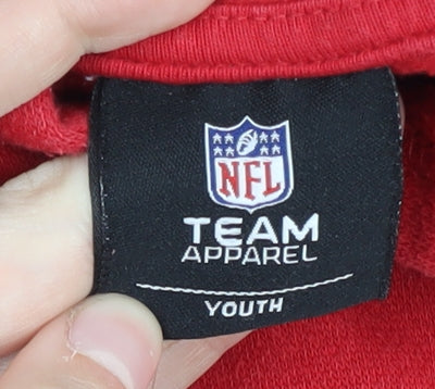 NFL Team Apparel Boys Red Hoodie Size 14 Years Pullover