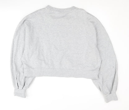 Puma Women's Grey Pullover Sweatshirt, Size 16, Logo Accent