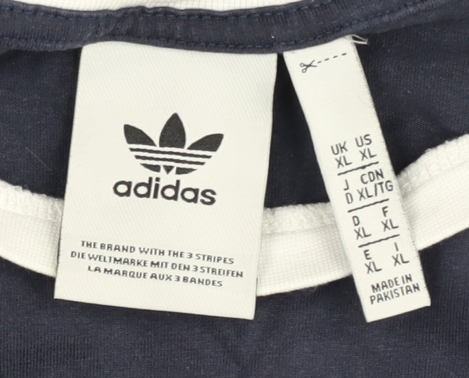 Adidas Men's Blue XL Crew Neck T-Shirt