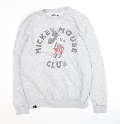 Unisex Adults UK Size M Disney Grey Pullover Sweatshirt