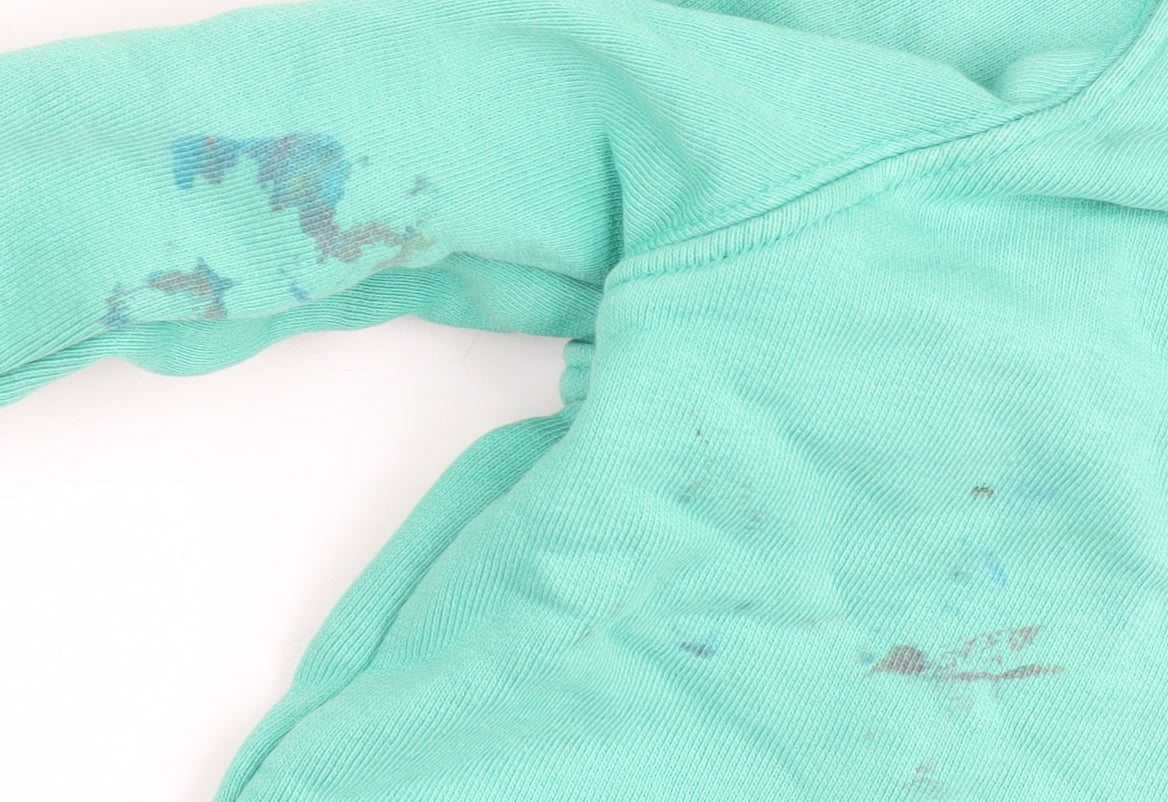 Joules Girls Green Full Zip Cotton Hoodie, Size 1 Year