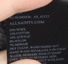 AllSaints Men's XS Grey Wool Blend Pullover Jumper