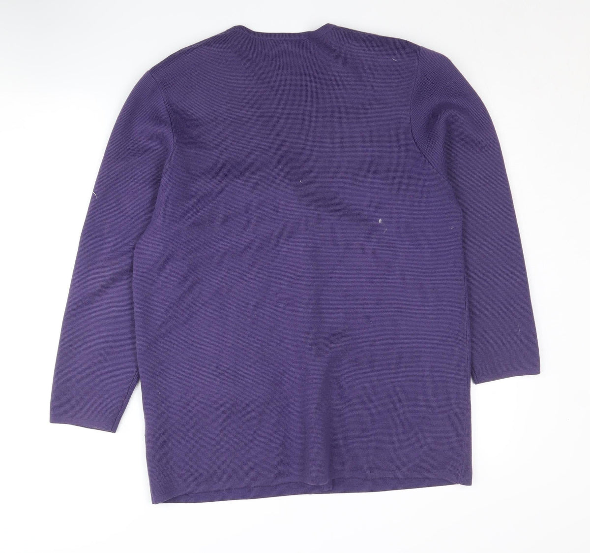 Womens UK Size M Eastex Purple Cardigan Jumper