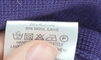 Womens UK Size M Eastex Purple Cardigan Jumper