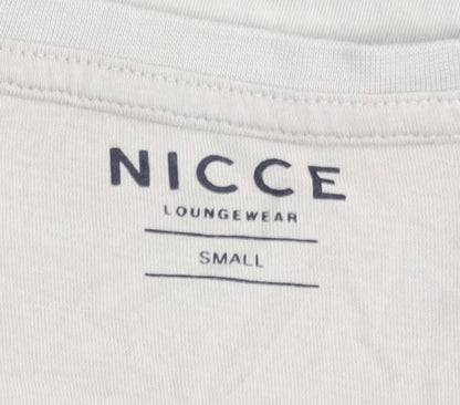 Nicce Men’s Beige Crew Neck T-Shirt, Size S, Casual Style