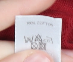 Maine New England Men's Polo Shirt Red Blue Size S