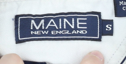 Maine New England Men's Polo Shirt Red Blue Size S