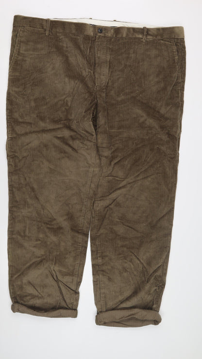 Marks and Spencer Men's Brown Corduroy Trousers 50"W