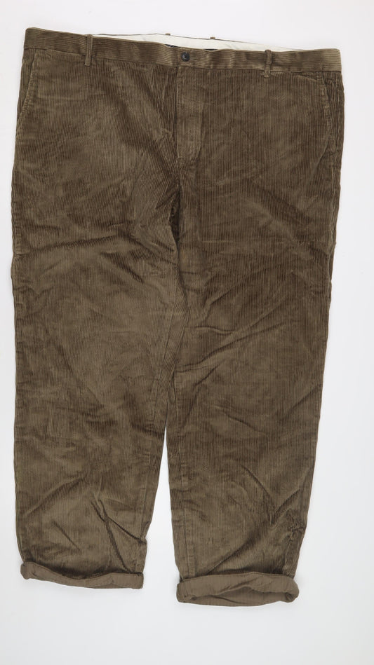 Marks and Spencer Men's Brown Corduroy Trousers 50"W
