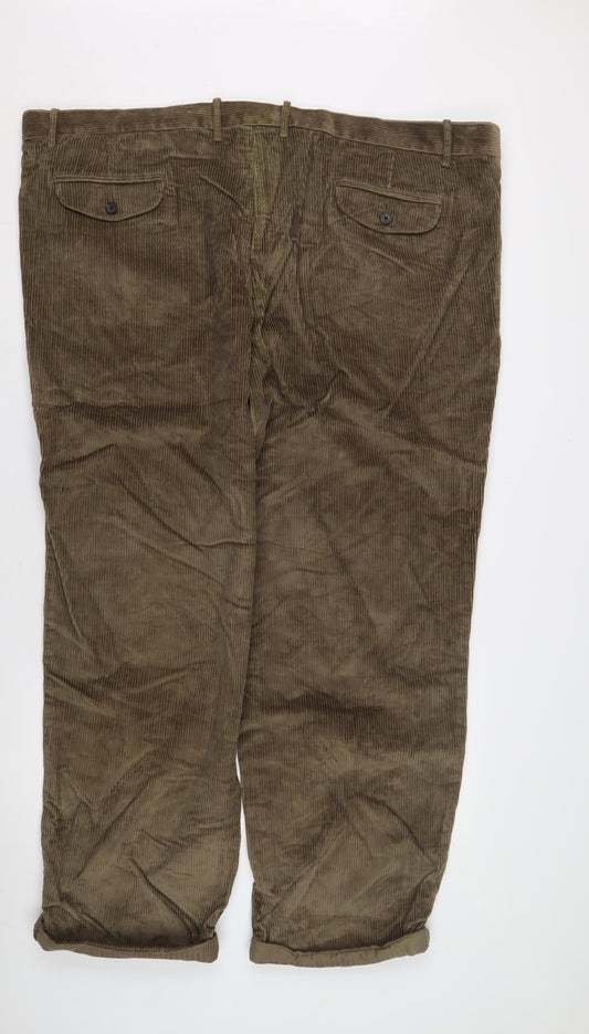 Marks and Spencer Men's Brown Corduroy Trousers 50"W