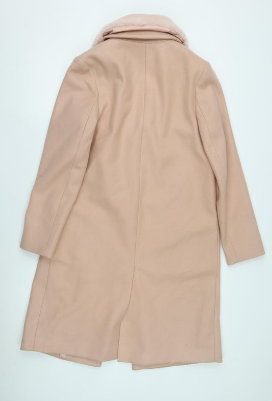 Womens UK Size 10 Dorothy Perkins Beige Overcoat