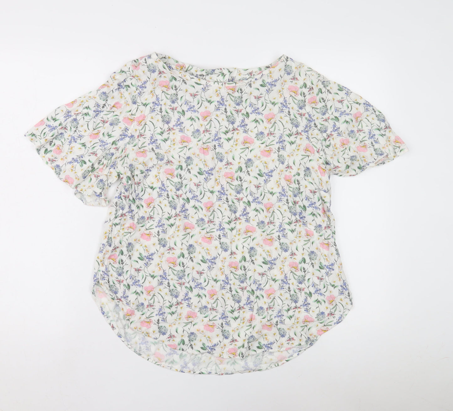 Womens UK Size M H&M Multicoloured Basic Blouse