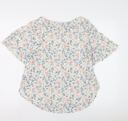 Womens UK Size M H&M Multicoloured Basic Blouse