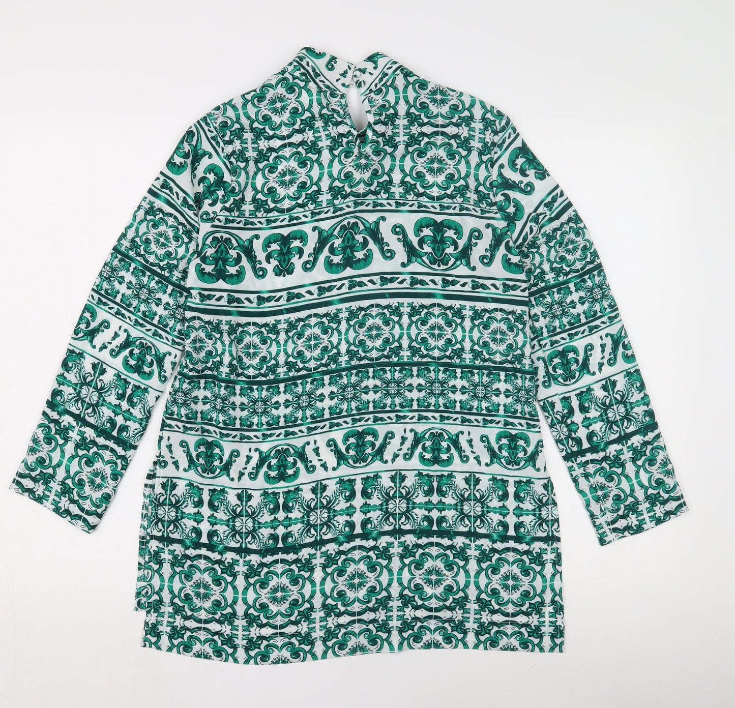 Womens UK Size 6 H&M Green Basic Blouse