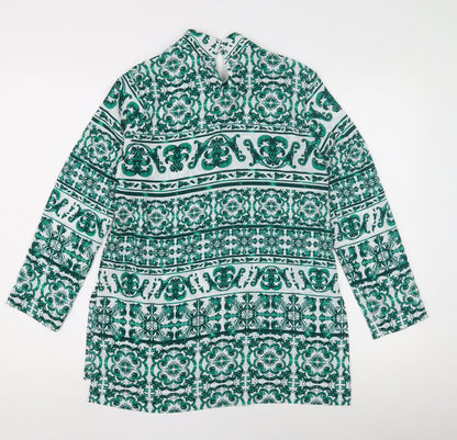 Womens UK Size 6 H&M Green Basic Blouse